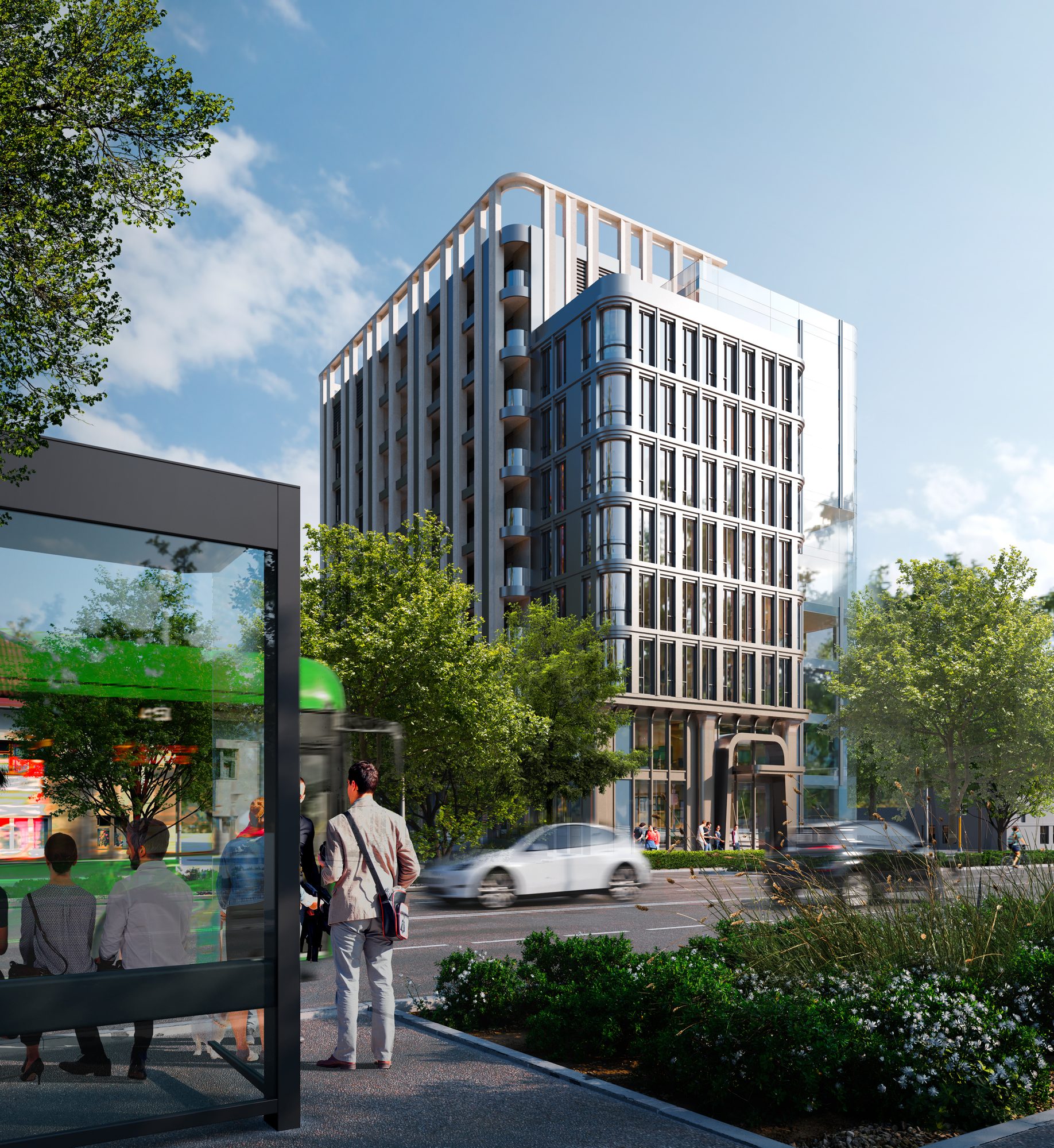 ONER Business Center — вечерний вид